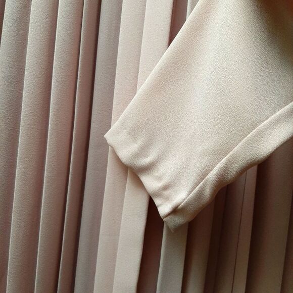 Vintage Jack Bryan Cape Like Pleated Midi Dress size 8 - Picture 7 of 13